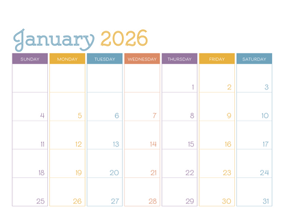 Triumph Calendars Small Monthly Desk Pad  Colors-6556