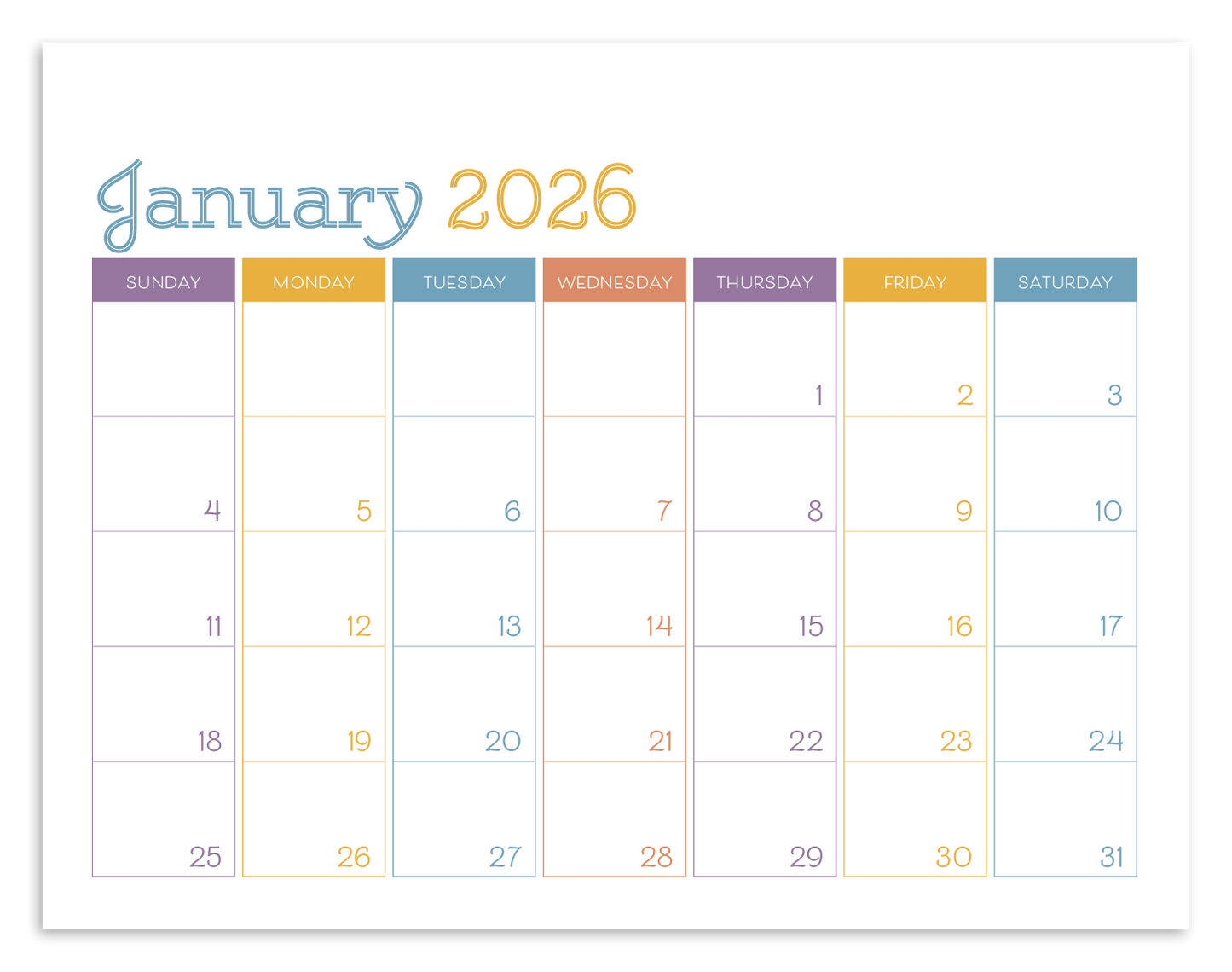 Triumph Calendars Small Monthly Desk Pad  Colors-6556