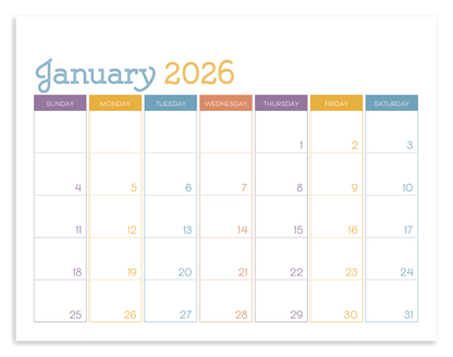 Triumph Calendars Small Monthly Desk Pad  Colors-6556