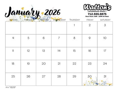 Triumph Calendars Small Monthly Desk Pad  Floral-6557