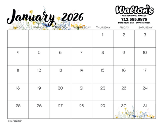 Triumph Calendars Small Monthly Desk Pad  Floral-6557