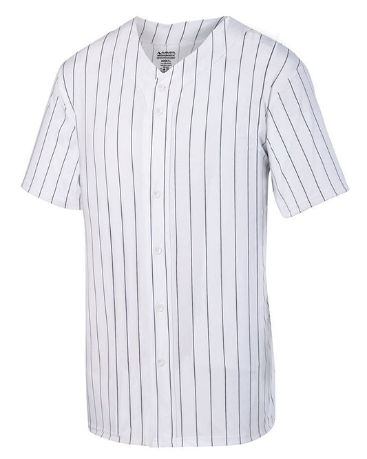 Augusta Sportswear Pinstripe Full Button Baseball Jersey - 1685