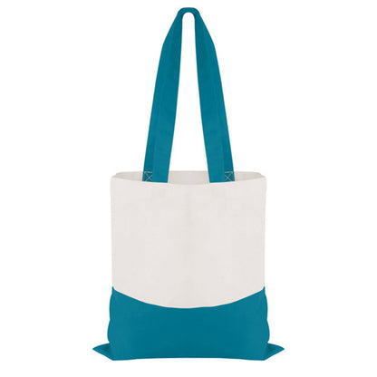 Good Value Cotton Colored Accent Flat Tote-VBAG050
