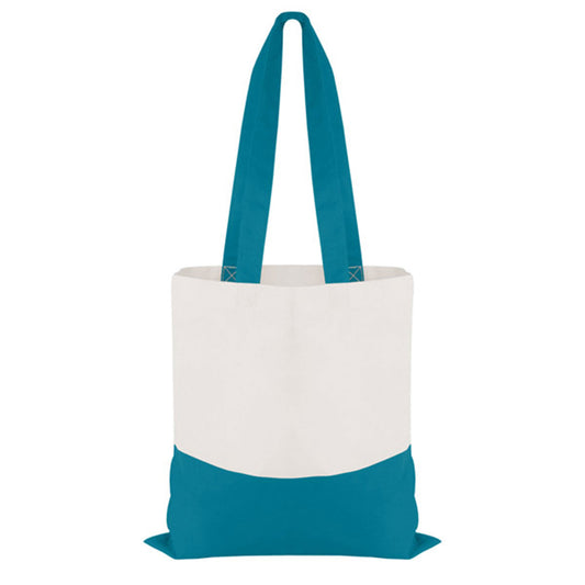 Good Value Cotton Colored Accent Flat Tote-VBAG050