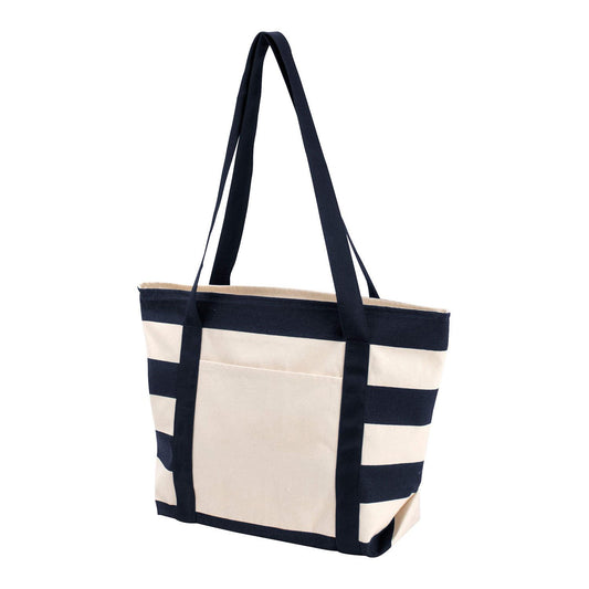 Striped Accent Boat Bag-A278