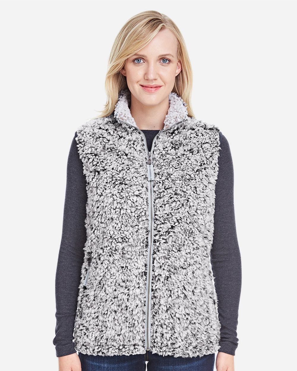 J. America Women’s Epic Sherpa Full-Zip Vest - 8456