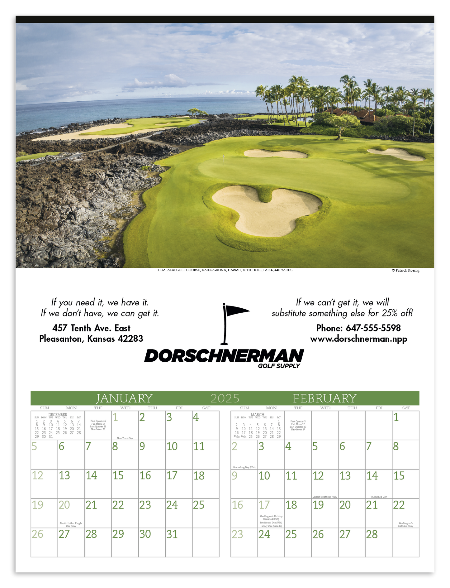 Triumph Calendars Executive Golf Calendar-3210