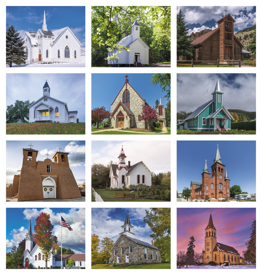 Good Value Scenic Churches  Spiral Calendar-7045