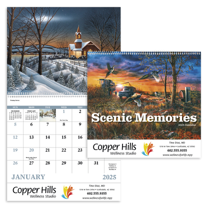 Good Value Scenic Memories  Spiral Calendar-7046