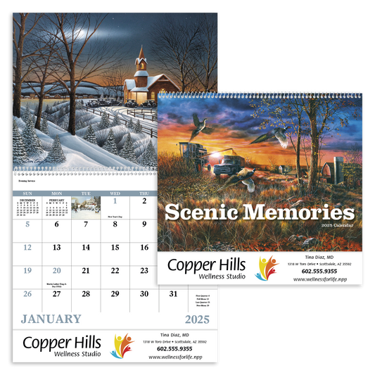 Good Value Scenic Memories  Spiral Calendar-7046
