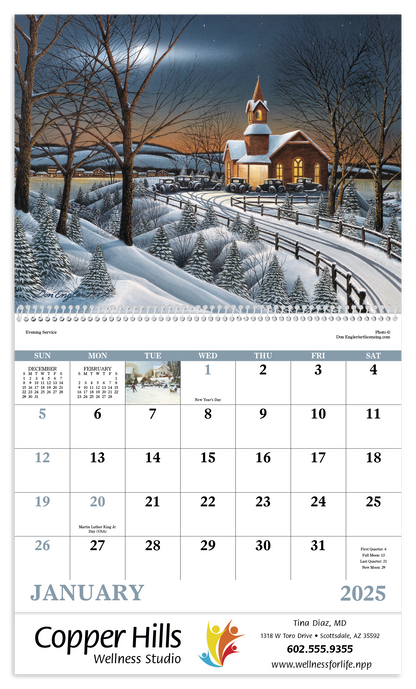 Good Value Scenic Memories  Spiral Calendar-7046