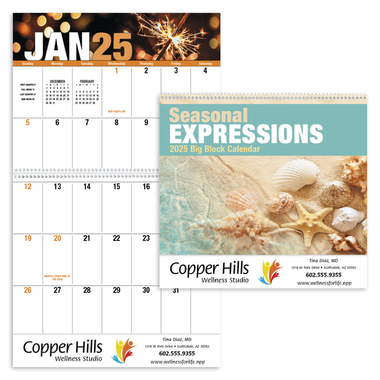 Good Value Seasonal Expressions Big Block Calendar-7050