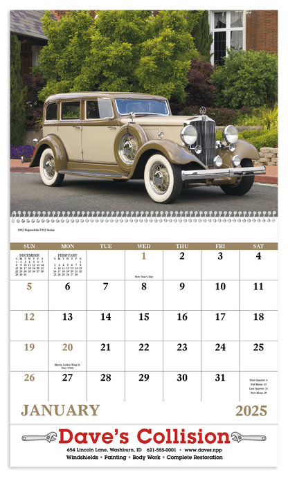 Good Value Antique Autos  Spiral Calendar-7057