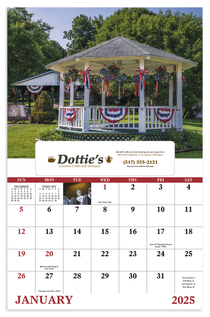 Good Value Celebrate America  Window Calendar-7569