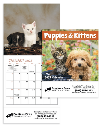 Good Value Puppies  Kittens  Mini Calendar-7708