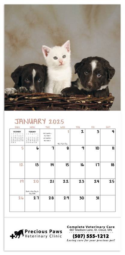Good Value Puppies  Kittens  Mini Calendar-7708