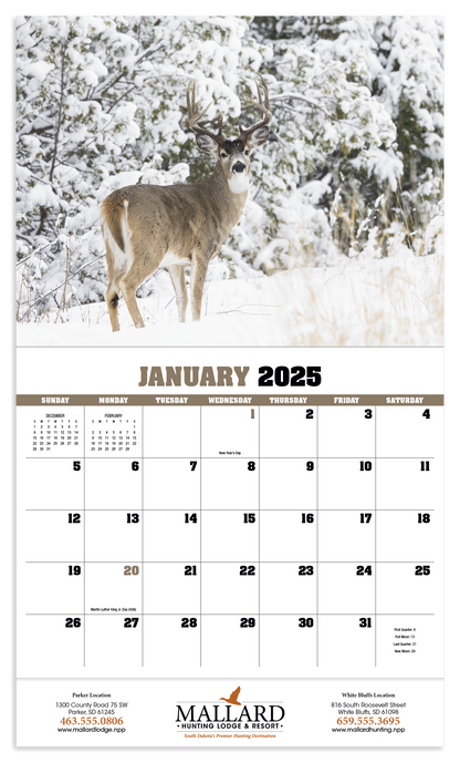 HotLine Products Trophy Whitetail Deer Appointment Calendar  Stapled-896