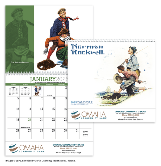 HotLine Products Norman Rockwell Appointment Calendar  Spiral-402H