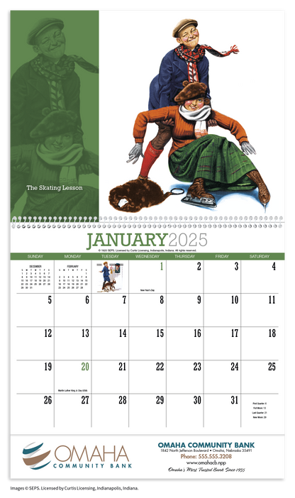 HotLine Products Norman Rockwell Appointment Calendar  Spiral-402H