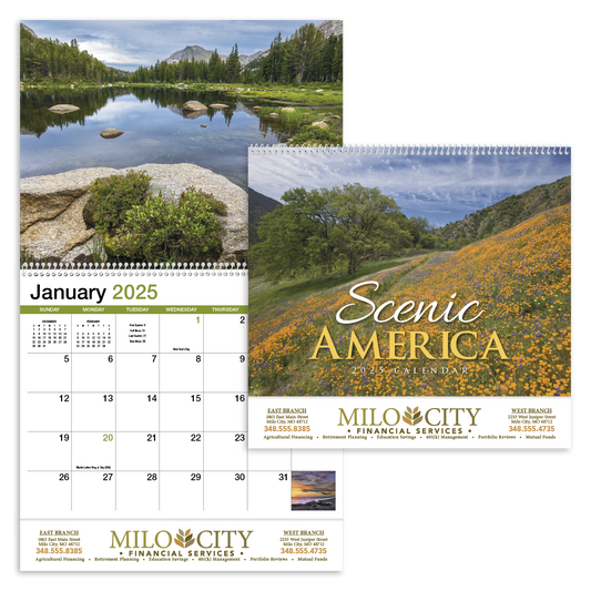 HotLine Products Scenic America Appointment Calendar  Spiral-400