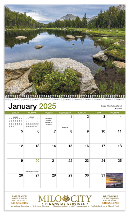 HotLine Products Scenic America Appointment Calendar  Spiral-400
