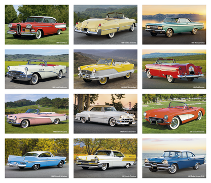 Triumph Calendars PressNStick FullColor Header Cruisin Cars Calendar-V7899FC