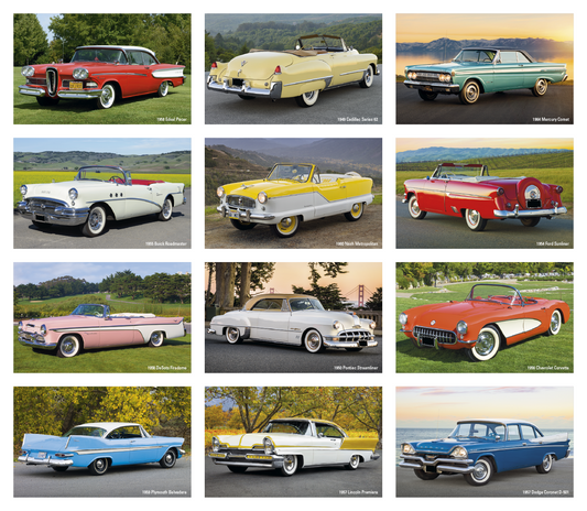 Triumph Calendars PressNStick FullColor Header Cruisin Cars Calendar-V7899FC