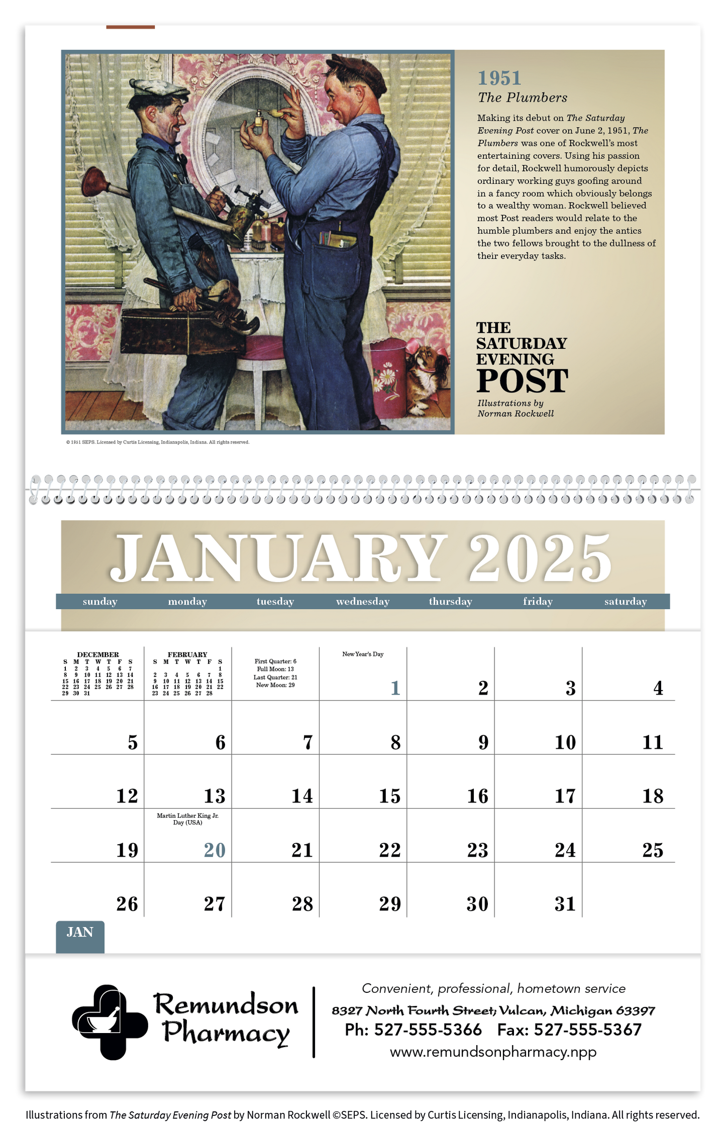 Triumph Calendars The Saturday Evening Post Pocket Calendar-4156