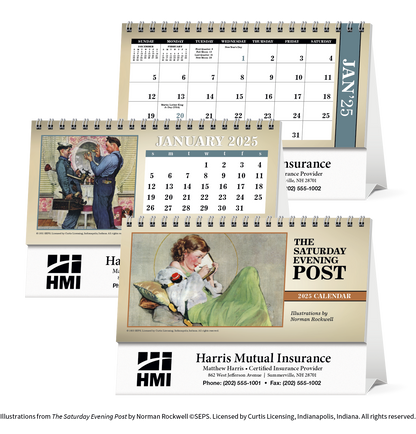 Triumph Calendars The Saturday Evening Post Illustrations by Norman Rockwell Desk Calendar-4250