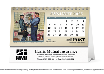 Triumph Calendars The Saturday Evening Post Illustrations by Norman Rockwell Desk Calendar-4250