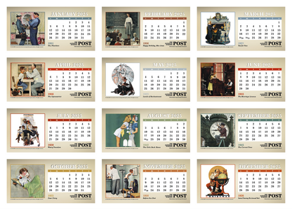 Triumph Calendars The Saturday Evening Post Illustrations by Norman Rockwell Desk Calendar-4250