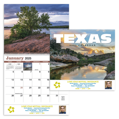 HotLine Products Texas Appointment Calendar  Spiral-436