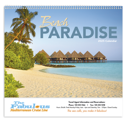 Good Value Beach Paradise  Spiral Calendar-7068