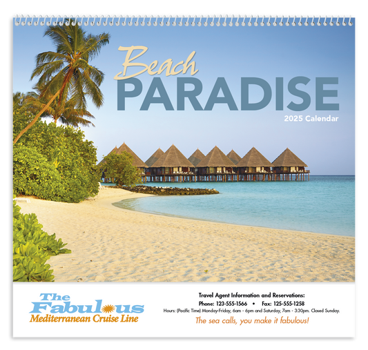Good Value Beach Paradise  Spiral Calendar-7068