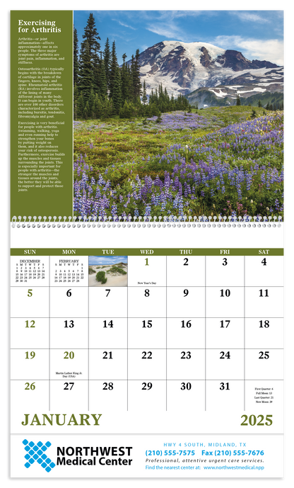 Good Value Healthy Living  Spiral Calendar-7073