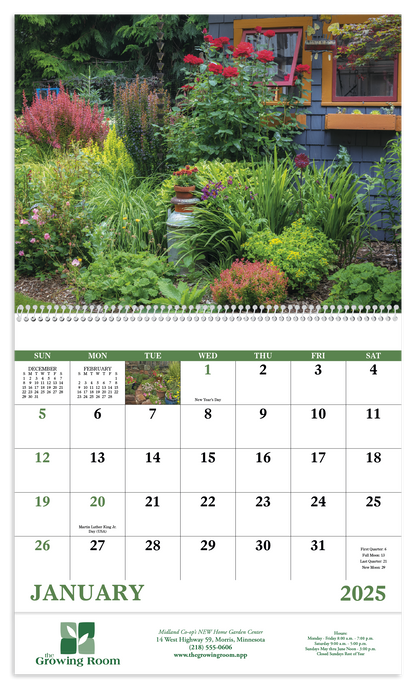 Good Value Garden Walk  Spiral Calendar-7077