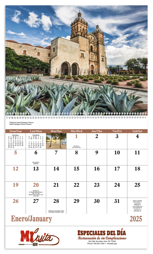 Good Value Mexico  Spiral Calendar-7087
