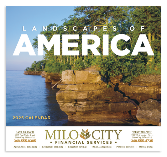 Good Value Landscapes of America  Stapled Calendar-7201