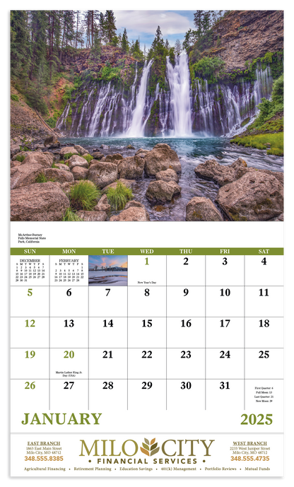 Good Value Landscapes of America  Stapled Calendar-7201