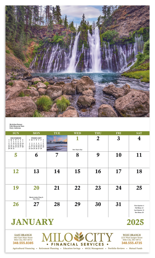 Good Value Landscapes of America  Stapled Calendar-7201