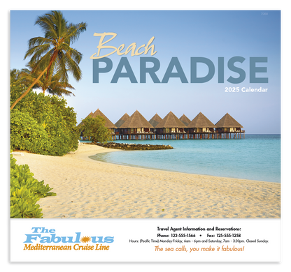 Good Value Beach Paradise  Stapled Calendar-7268