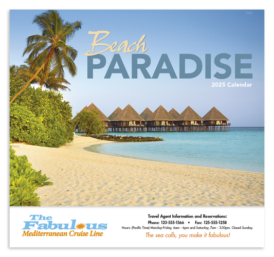 Good Value Beach Paradise  Stapled Calendar-7268