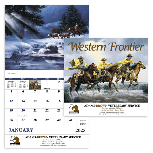 Good Value Western Frontier  Stapled Calendar-7271