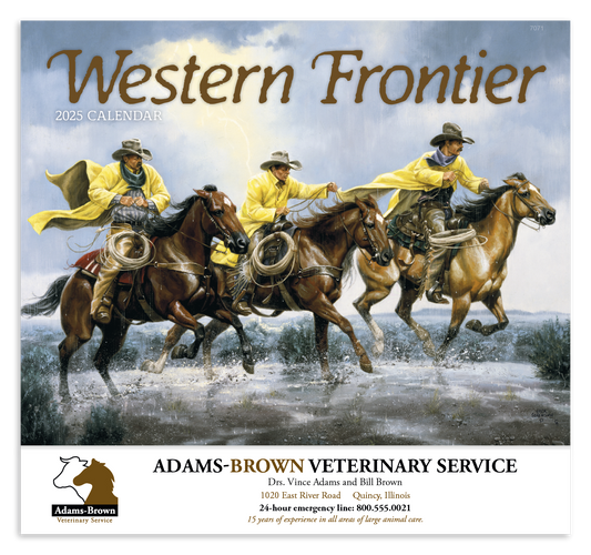 Good Value Western Frontier  Stapled Calendar-7271