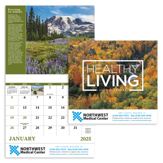 Good Value Healthy Living  Stapled Calendar-7273
