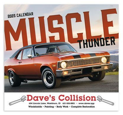 Good Value Muscle Thunder  Stapled Calendar-7205