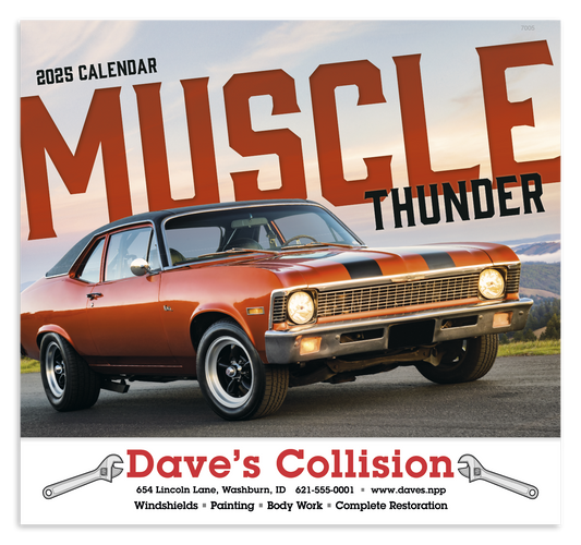 Good Value Muscle Thunder  Stapled Calendar-7205