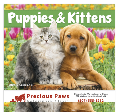 Good Value Puppies  Kittens  Stapled Calendar-7207