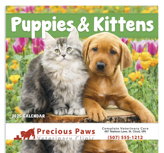 Good Value Puppies  Kittens  Stapled Calendar-7207