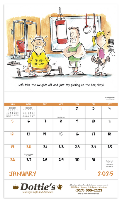 Good Value Laughing It Up  Stapled Calendar-7213